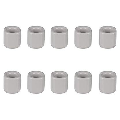 Mega Candles 10 pcs Gray 1/2 Inch Diameter Ceramic Chime Ritual Spell Candle Holders, Great for Casting Chimes, Meditation, Rituals, Spells, Vigil, Witchcraft, Wiccan Supplies - color: Gray, size: 10 Pieces