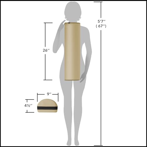 Saloniture Jumbo Half Round Massage Table Bolster Under-Knee Pillow Pad - 26 x 9 x 4.5 Inch - Cream - color: Cream