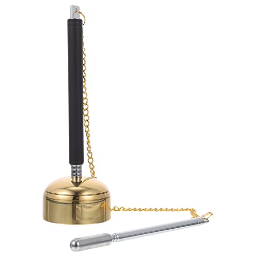 Milisten Flexible Chime Hand Bell 5.90X1.96X1.96In Buddhist Supply Temple Instrument for Meditation Spiritual Practice Portable Clear Sound Ritual Utensil