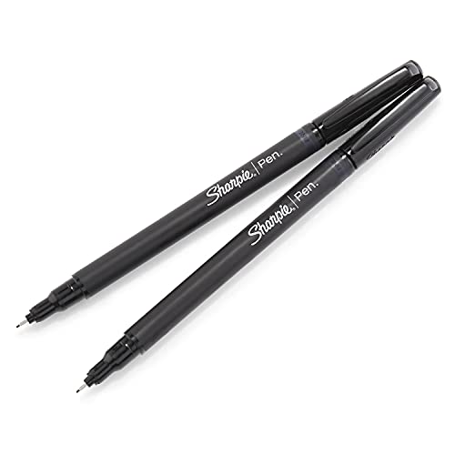 Sharpie Felt Tip Medium Point Black Pens, Drawing & Writing Pens Ideal for School Supplies, Office s and Teacher s, Quick-Drying, No Bleed, 2 Pack - size: 4 Count (Pack of 1)