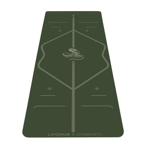 Liforme Jivamukti Yoga Mat - Revolutionary Alignment Design, Advanced Grip