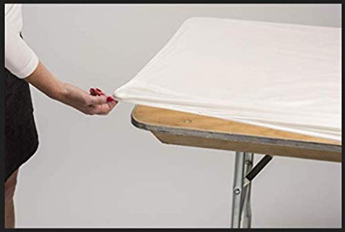 6' Rectangle Plastic Table Covers 30" x 72", Bundle of 5 (Maroon) - color: Maroon