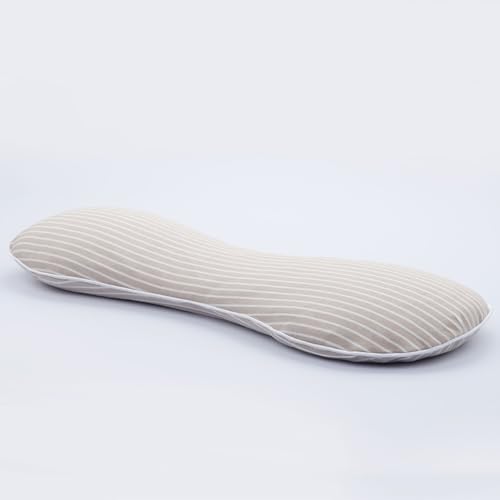 Buckwheat Hulls Pillow for Sleeping, Neck Support Cooling Cervical Pillow, Breathable Adjustable Firm Ergonomic Neck Pillow for Recliner for Back and Side Sleepers Break, Kakhi 19" x7” - color: Khaki