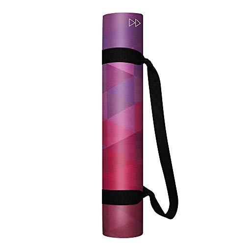 YOGA DESIGN LAB | The Combo Yoga Mat | 2-in-1 Mat+Towel | Eco Luxury | Ideal for Hot Yoga, Power, Bikram, Ashtanga, Sweat | Studio Quality | Includes Carrying Strap! - color: Tribeca Sand, size: 5.5mm