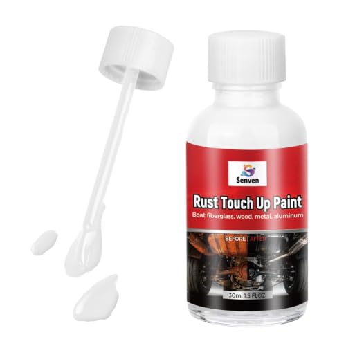 Rust White Touch Up Paint, Multi Surface Acrylic White Touch Up Paint Pen Scratch Repair for Rust Metal,Walls,Cabinets,Appliances,Wood,Door,Furniture,Enamel, High Temperature Heat Resistant, 1.5 Fl Oz - color: White-GWX-9 - 1.5 oz