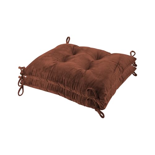 Square Pillows Seating, Thick Meditation Floor Pillow,Flexible Large Pillows Seating,2PCS Color Chair Pads Cushions,Square Floor Pillows for Game Yoga Tan, 30 * 45cm/11.81 * 17.71" - color: Tan, size: 30*45cm/11.81*17.71"