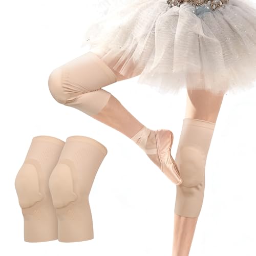 Ultra-thin Dance Knee Sleeves with Gel Pads for Dance, Ballet, Yoga, Cheerleading, Leg Sleeves for Girls，Gift Idea - size: X-Small