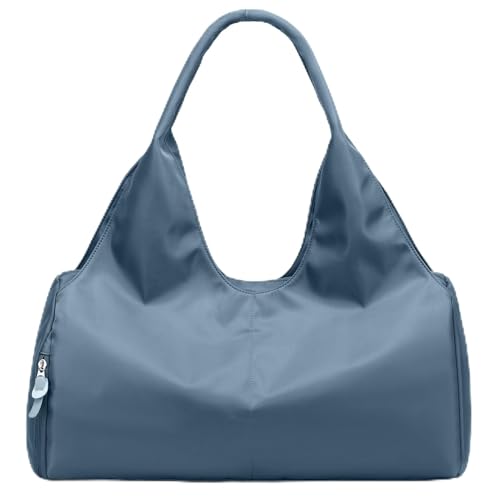 Forestfish Gym Bag For Women With Shoes Compartment & Wet Dry | Compact & Lightweight, Water Resistant, Use as Yoga bag, Pilates bag, Duffel bag - color: Navy
