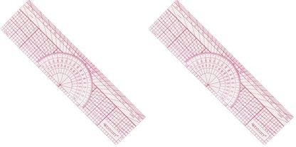 Westcott W-8 Engineers’ Protractor Ruler, 6 in (Pack of 2) - size: 1 Count (Pack of 2)