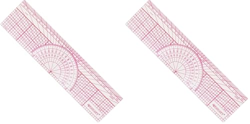 Westcott W-8 Engineers’ Protractor Ruler, 6 in (Pack of 2) - size: 1 Count (Pack of 2)