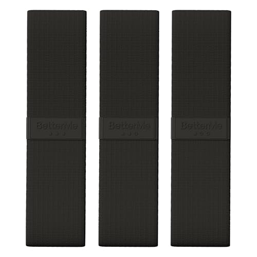 BetterMe Pilates Loop Bands – Resistance Bands Set for Women – Elastic Workout Bands for Glutes, Legs & Core – Home Fitness & Exercise Bands - color: Black