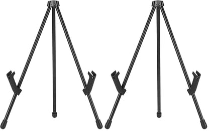 Amazon Basics Tabletop Instant Easel, Black Steel, Portable Tripod for Paintings, Signs, Posters, Adjustable Display (Pack of 2) - size: 14.37 x 1.26 x 1.26 inches (Pack of 2)