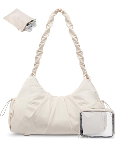 LOVEVOOK Gym Bag For Women,Yoga Mat Bag - color: Beige