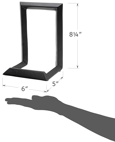 Red Co. 8” Decorative Metal Display Plate Stand and Art Holder Easel in Black Finish - color: Black