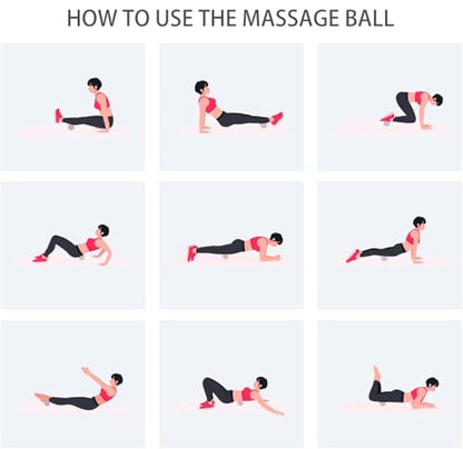 SIMPLECOOL Hard Massage Ball Lacrosse Ball Size Fascia Balls, 2 Pack, Pink | For Trigger Point Deep Tissue Myofascial Release Muscle Relax Plantar Fasciitis Relief Physiotherapy Yoga Pilates - color: Pink