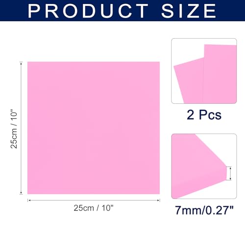 MECCANIXITY Foam Sheets Crafts 10x10 Inch 7mm EVA Craft Foam Paper Foam Sheets for Crafts Projects DIY Cosplay Modeling, Rose Red, 2 Sheets - color: Rose Red, size: 7mm