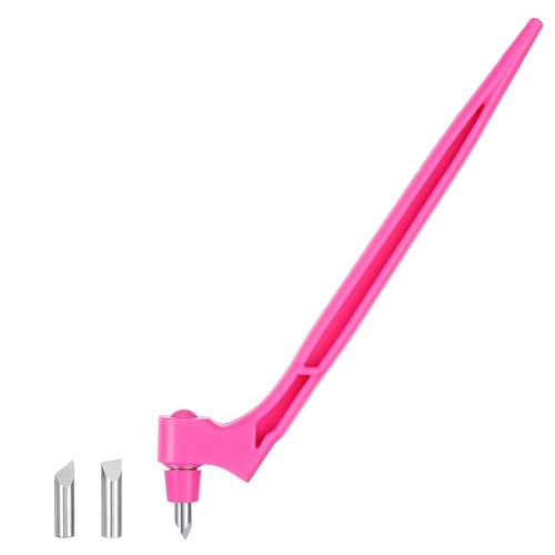 Craft Cutting Tools,360 Degree Rotating Craft Knife with 3 Different Stainless Steel Blades, Stencil Knife for DIY Crafts, Stencils, Scrapbooks, Spinblade Cutting Tool (Pink)