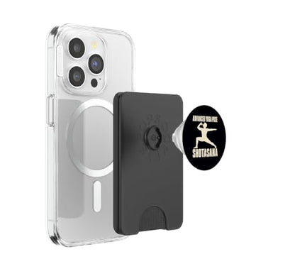 Shotasana Advanced Yoga Pose Drinking Humor PopSockets PopWallet for MagSafe - style: Magnetic PopWallet