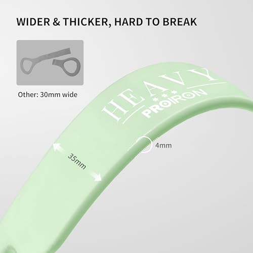 PROIRON Figure 8 Resistance Bands with Handles Exercise Band Stretch Bands for Yoga arm Chest and Shoulder Stretch 8 Shaped Resistance Band for Women - color: heavy-Green, size: Standard