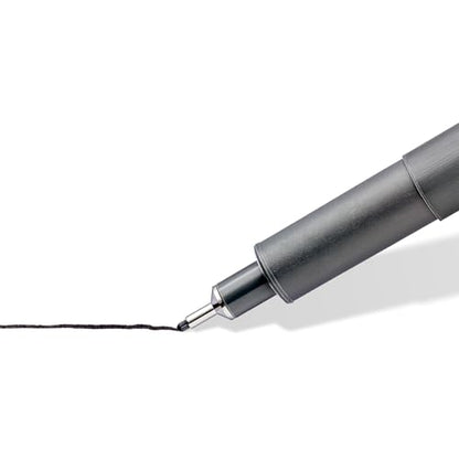 STAEDTLER 308 Pigment Liner Fineliner Pen - Ideal for Writing, Sketching, Technical Drawing, Marking Out - Black Ink - In Envelope Gift Packaging - 0.05mm Extra Fine Nib Size - Pack of 3