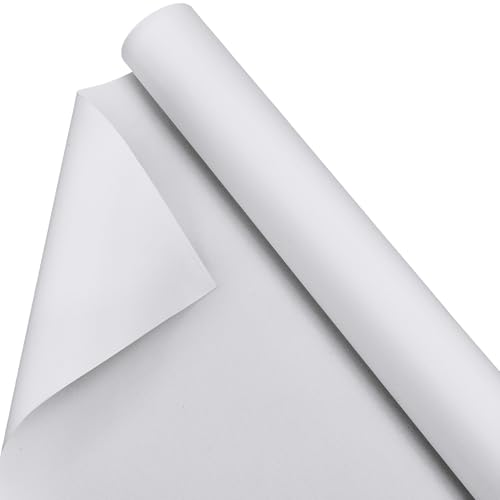 Kinlop 63 Inch x 20 Feet Double Primed Cotton Canvas Large White Canvas Roll for Oil and Acrylic Painting - color: White, size: 63 Inch X 20 Feet