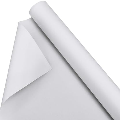 Kinlop 63 Inch x 20 Feet Double Primed Cotton Canvas Large White Canvas Roll for Oil and Acrylic Painting - color: White, size: 63 Inch X 20 Feet
