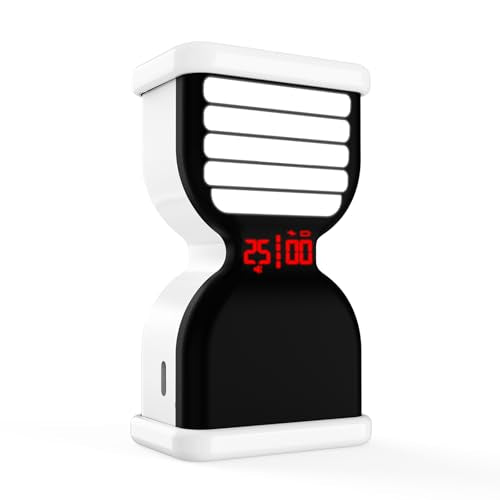 Digital Hourglass Timer for Productivity, Visual Countdown with Flight Flow - color: White