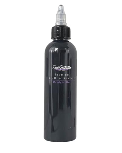 Premium Cell Activator | Ready to Pour | Create Perfect and Unique Cells in Your Painting Works | 4oz by Volume | by Ezgi Sertcetin (Metallic Como Charcoal) - color: Metallic Como Charcoal