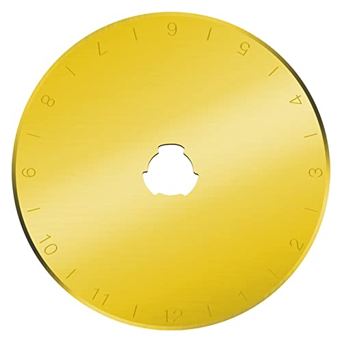 45mm Rotary Cutter Blades 10-Pack Replacement Blades Fits Fiskars, OLFA for Quilting Scrapbooking Sewing Arts & Crafts Sharp and Durable Cutter Blade - color: Titanium Plating (45mm 10pcs)
