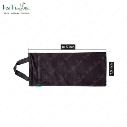 SoulGenie HealthAndYoga™ Yoga Sand Bags - Double Bag with Inner Waterproof Bag - Prop for Adding Weight and Support (Black) - color: Black