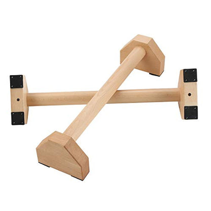 Pushup Stands - Wooden Push Up Bars Gym Gear Equipment with Anti-Slid Mat Workout Solid Exercise Women Men Portable Fitness - style: Regular