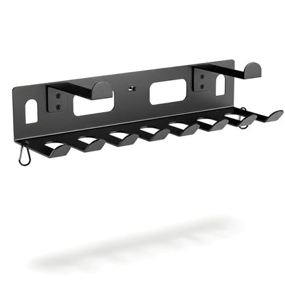 Gym Rack Organizer for Home Gym Storage, Wall Mounted, Multi-Purpose Home Gym Storage Rack for Resistance Bands, Yoga Mats, Jump Ropes,Weight Belts, Garage Workout Room Accessories,Black