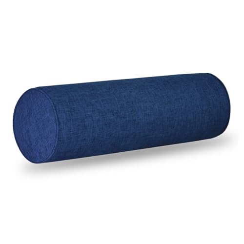 Durable Neck Cervical Pillowcases, Throw Pillow Cover– Perfect for Memory Foam Neck Roll Pillows&Neck Roll Pillow, Easy to Wash & Matches Your Sofa/Bed (Prussian Blue, 6x18) - color: Prussian Blue, size: 6x18
