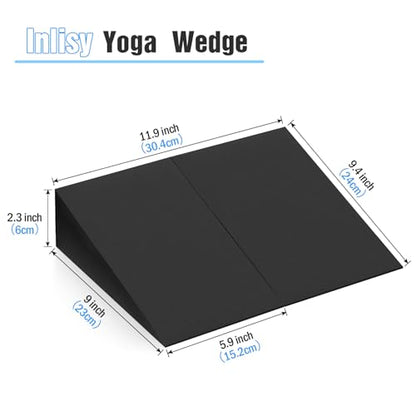 Yoga Wedge Block Foam Squat Wedges Slant Board, 2 Pcs Update Calf Stretcher