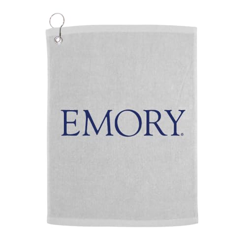 Sport Your Gear Emory Eagles Golf Bag Towel - Officially Licensed - Athletic Logo - Ultra-Absorbent, Grommet Attachment, Keeps Clubs & Hands Dry - color: Emory