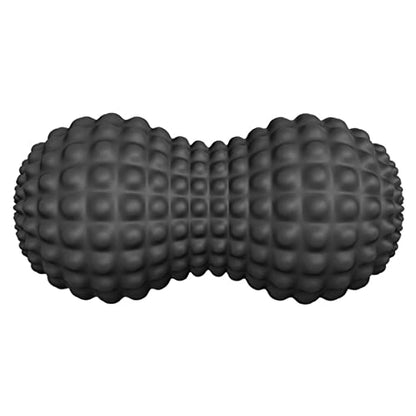 SELEWARE Peanut Massage Ball, Peanut Double Lacrosse Massage Roller Ball for Back Neck Shoulder Spine Legs Hips, Deep Tissue Peanut Roller Ball Trigger Point Muscle Massage Ball, Black - color: Black
