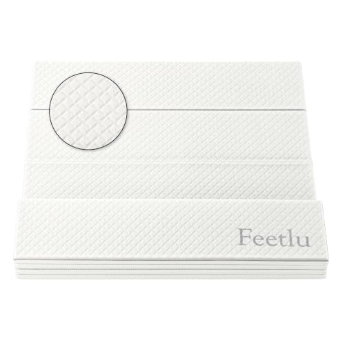 Foldable Yoga Exercise Mat, 6mm/8mm/10mm/12mm Thickness, 72 x 24 Inch - Lightweight, Anti-Slip, and Easy to Store for Yoga, Pilates, Home Workouts, and Floor Exercises - color: 화이트., size: 24" x 72" x 1/4"