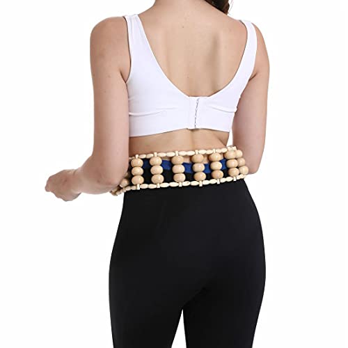 Wooden Therapy Massage Tools for Body Sculpting, Back Massage Roller Rope, Manual Cellulite Massage Maderoterapia Kit for Body Shaping, Neck Leg Muscle Pain Relief