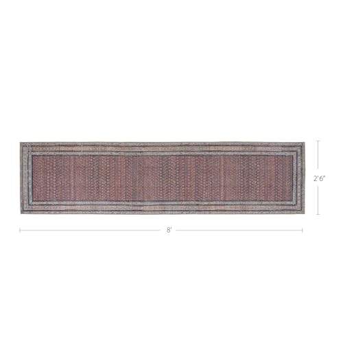 Rusty Rhythm Vintage-Inspired Runner Rug, 2’6” x 8’