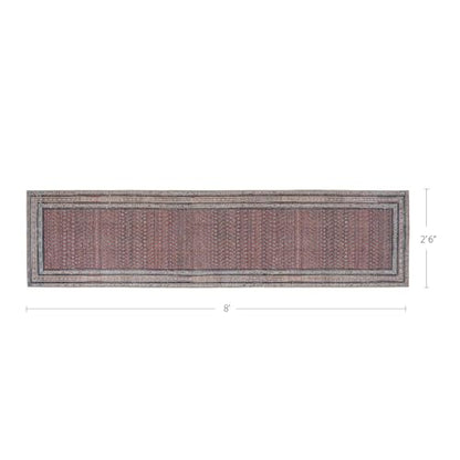 Rusty Rhythm Vintage-Inspired Runner Rug, 2’6” x 8’