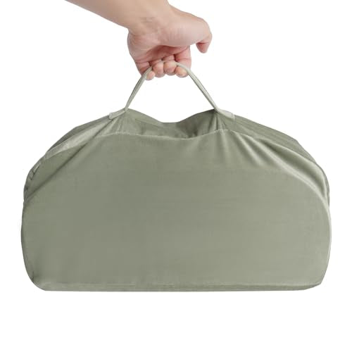 Meditation Bench, Foldable Mediation Stool, Portable Kneeling Meditation Bench with Carry Bag, Prayer Bench with Meditation Cushion, Kneeling Stool for Seiza & Yoga Practice (Green) - color: Green