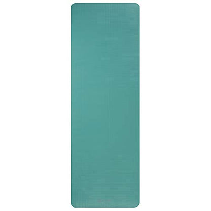 Gaiam Thick Yoga Mat, Exercise & Fitness Mat with Easy-Cinch Carrying Strap - color: Teal, size: 2/5" (10MM)