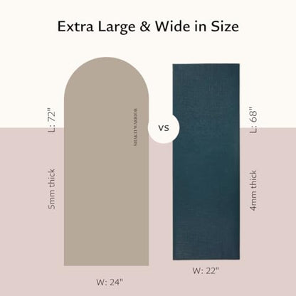 Shakti Warrior Lotus Shanti PU Yoga mat,Artist Designed, Premium eco friendly mats, Great for Regular & Hot Yoga, Pilates and Work out (72 inchx28 inchx5mm Thick)k out (72 inchx28 inchx5mm Thick)