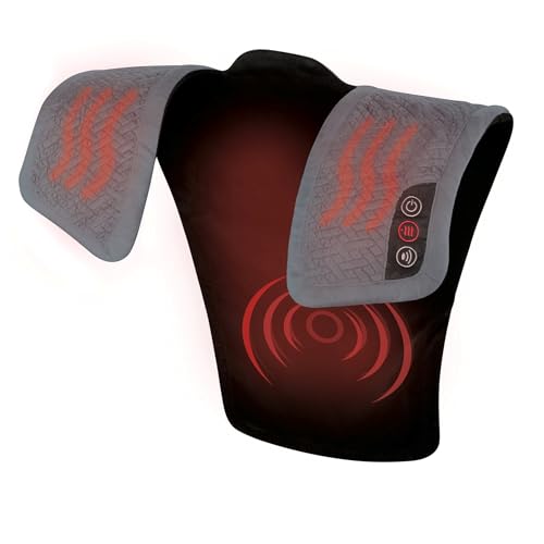 Homedics Vibration Heated Shoulder Massager Wrap, Comfort Pro Elite, Soft Fabric, Tension Relief, 2 Speeds & Styles, Long, NMS-450H - size: 1 Count (Pack of 1)