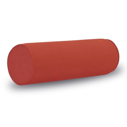 Cylinder Round Memory Foam Support Pillows Cervical Neck Roll Pillow with Pillowcase Soft, Comfortable and Breathable for Sleeping, Chair, Car, Sofa，Travel (Orange, 18x6) - color: Orange, size: 18x6