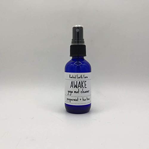 Awake Yoga Mat Cleanser - 2 fl oz - Peppermint and Tea Tree - Pilates Mist - Room and Body Spray