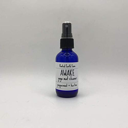 Awake Yoga Mat Cleanser - 2 fl oz - Peppermint and Tea Tree - Pilates Mist - Room and Body Spray