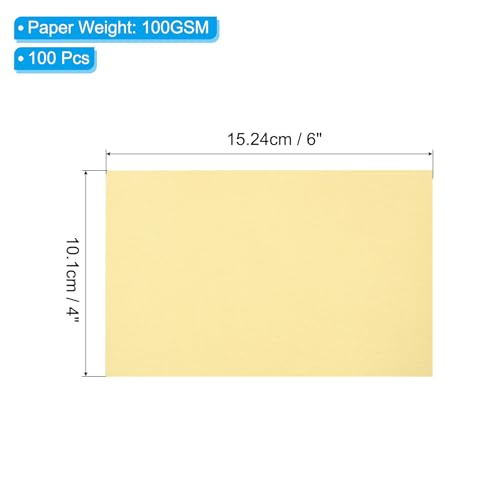 PATIKIL 100 Sheets Vellum Paper 4x6 Gold Tone | Vellum Paper Printable Translucent Paper 100GSM for Invitations Printing - color: Gold Tone