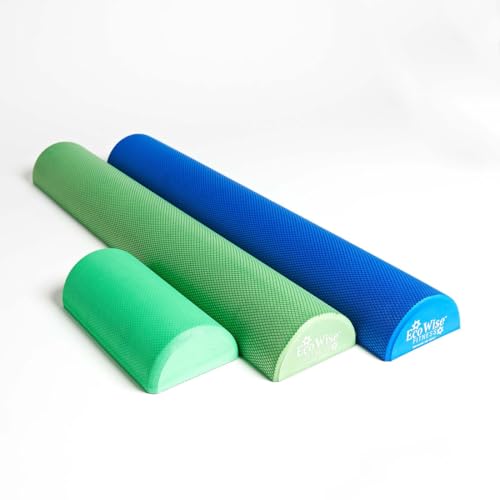 AGM Group EcoWise Half Round Foam Roller, 36-inch, Blue