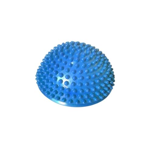 Half Balance Training Ball - Small PVC Semi-Round Stability Trainer with Textured Non-Slip Surface - Balance Board for Core Workouts - color: Blue
